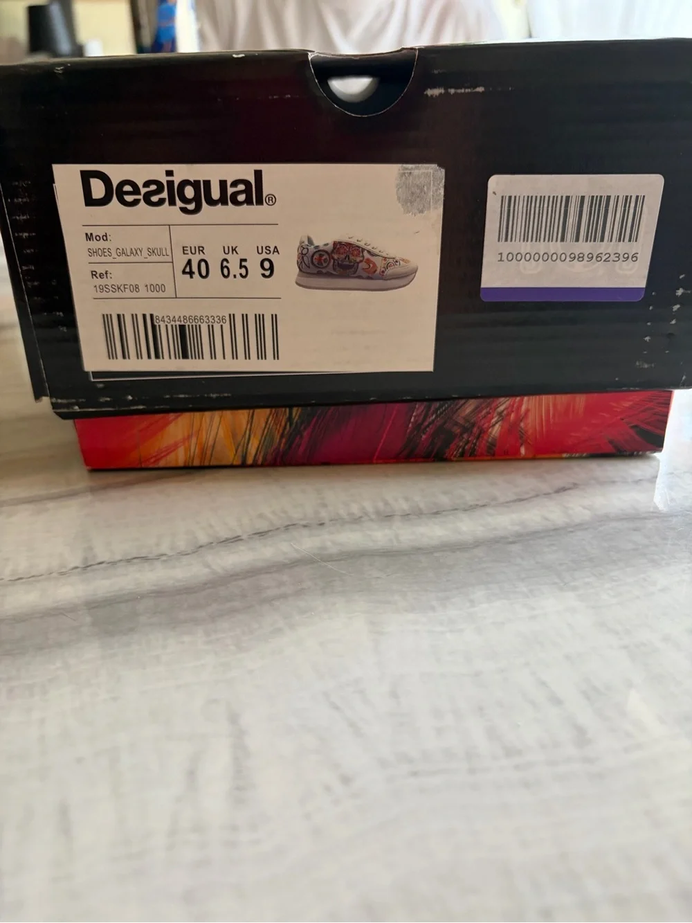 Desigual White Embroidered Sneakers